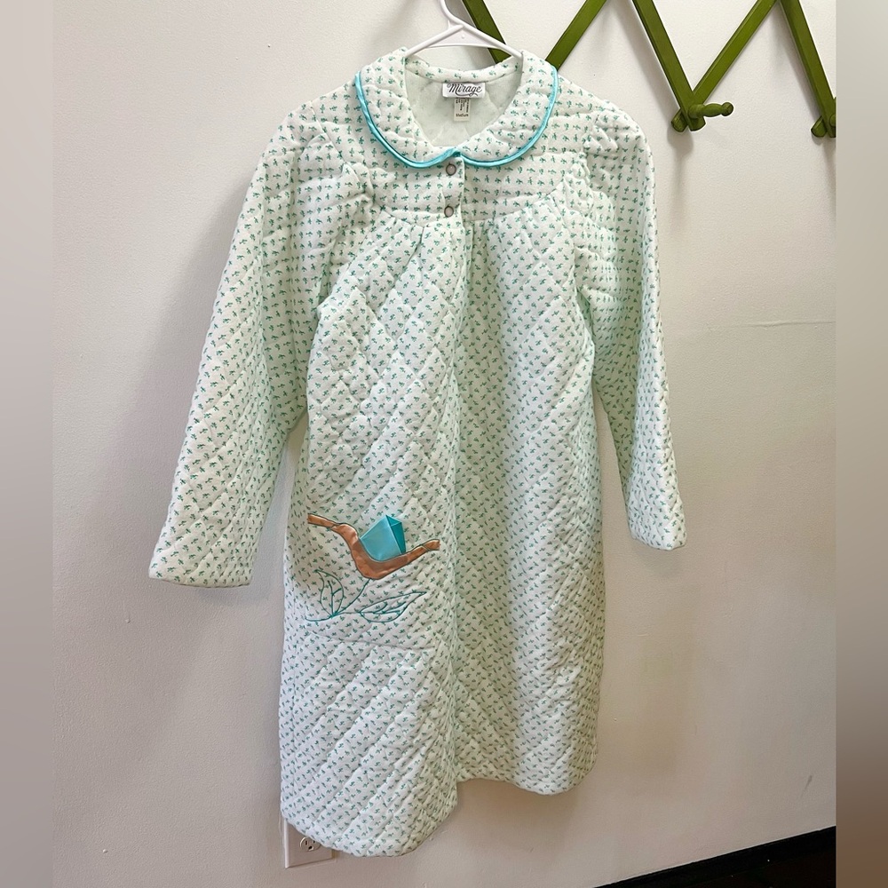 60s Vintage 🌼 Mirage Quilted Floral Robe - LIKE NEW!